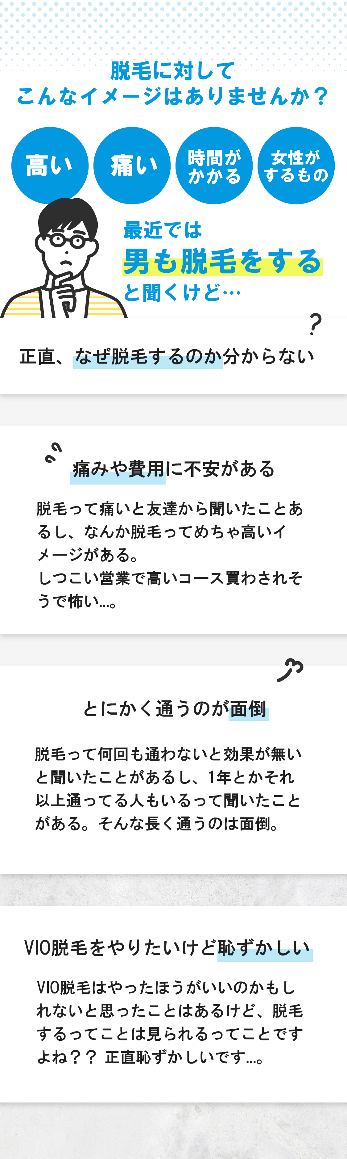 脱毛に対してこんなイメージはありませんか？